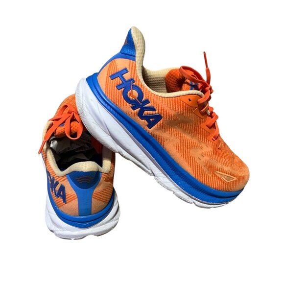 Hoka One One Bondi 9.5 Mens Running Shoes Orange/Blue Size 10.5 Lightweight - Picture 10 of 15